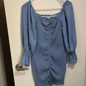 Blue bodycon dress